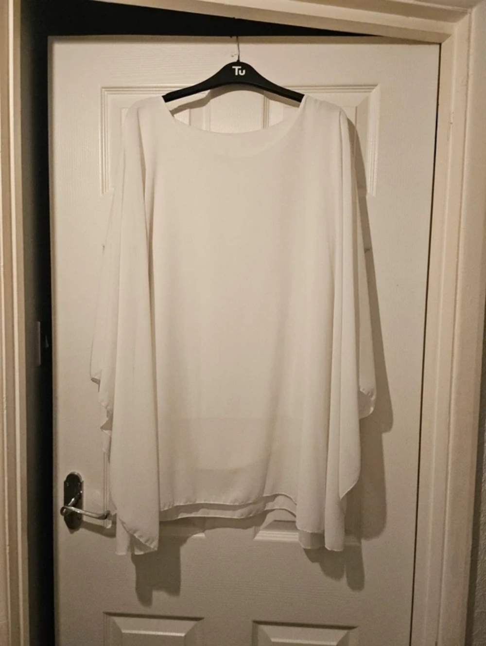 Elegant White Chiffon Women's Top